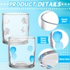Singhoow 2 Pcs 14 oz Icon Juice Glasses Starfish Seashell