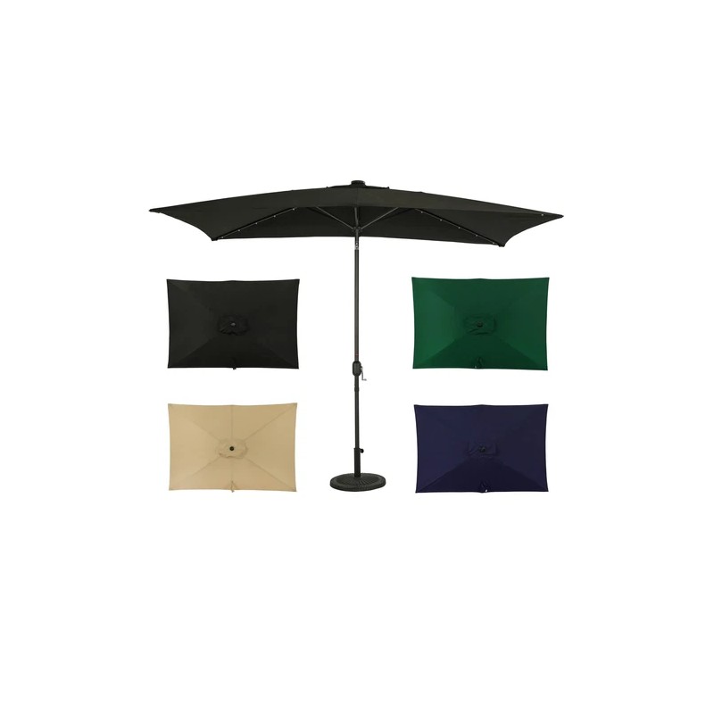 Island Umbrella Nassau 6.5-ft x 10-ft Rectangular Market - Hunter
