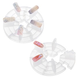 beinkmake 2pcs Acrylic Nail Stands Nail Stand for Press on Nails Display False Nails Holder for Painting Nails Practices Nail Art Kit Accessories