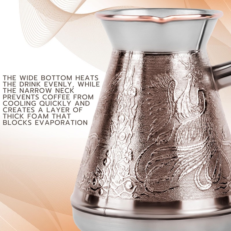 STP Goods Copper Turkish Coffee Pot Cezve 20.3 oz