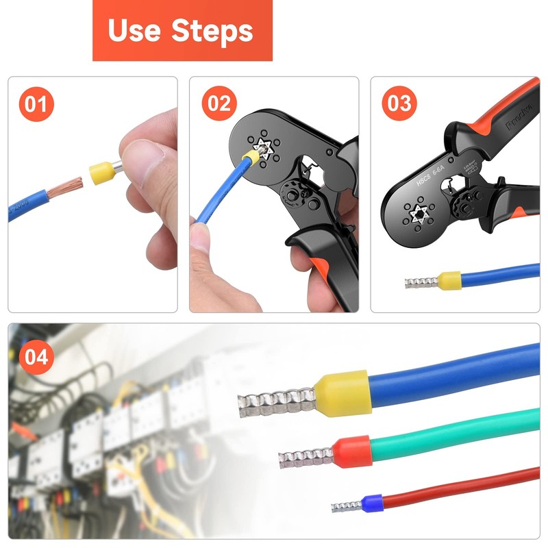 Preciva Wire End Ferrules Pliers Hexagonal Crimping Pliers Crimping Pliers