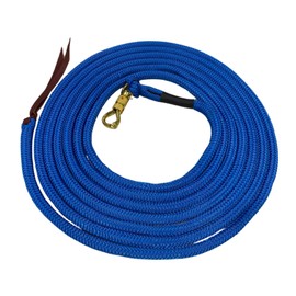 PARELLI 22 Foot Line Ground Training Rope - Strong Everyday Use All-Purpose Large Horse Lead Rope with Loop & Latigo Popper | 9/16" Diameter Smooth Yachting Braid, Burgundy Red