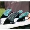 Futures Fins Rasta Honeycomb Quad Fin Black-Teal