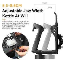 ROCKBROS Motorcycle Water Bottle Holder Bicycle Bottle Cage Adjustable 5.5-8.5cm Bike Drinks Holder Motorbike Cup Holder for E-bikes Mountain Road Bikes with 3 Models Black