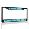 Metal Insert License Plate Frame Fish Sea Bass Weatherproof Car