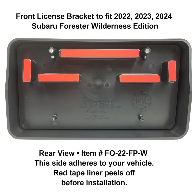 C&C Car Worx FO-22-FP-W Front License Plate Frame Bracket Mount