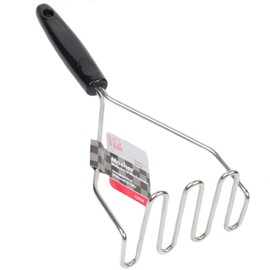 Chef Craft Select Sturdy Masher, 11 inch, Stainless Steel/Black