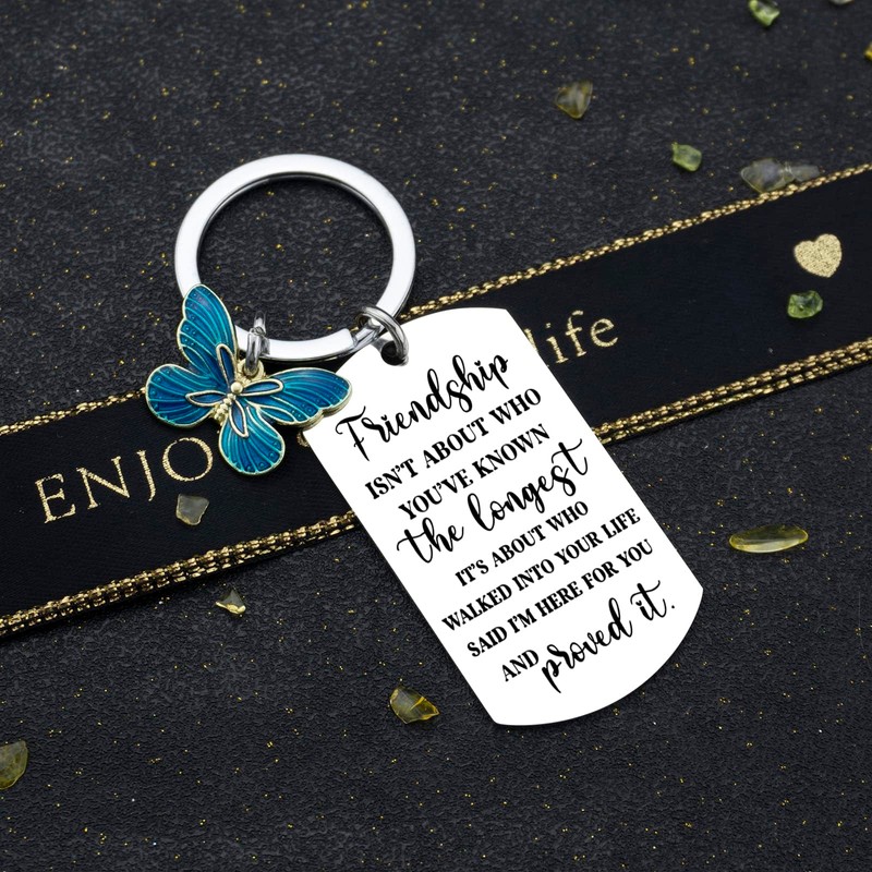 Friend Gifts for Women - Silver Keepsake Keychains - Thoughtful