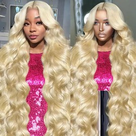 Twigoal Lace Front Wigs Human Hair 13x4, Raw Human Hair, Glueless Body wave Wigs for Women Honey Blonde（24inch）