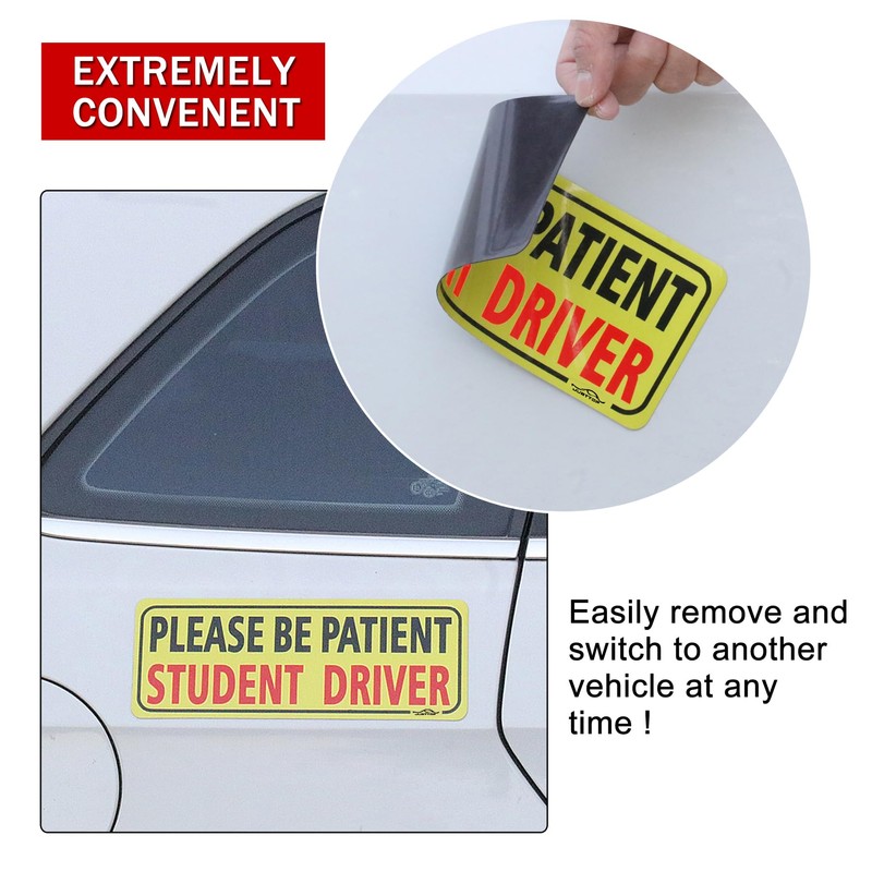 JUSTTOP 3pcs Student Driver Magnet for Car, Please Be Patient