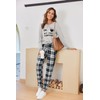 Ekouaer Pajamas Sets for Women's Long Sleeve with Plaid Pants