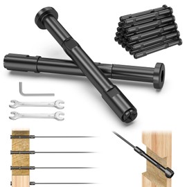 BLIKA 20 Pack 3/16" Black Swageless Invisible Cable Railing Kits for Deck Stair Railing, T316 Stainless Steel, Swageless Cable Fittings for 2"x2" Wood/Metal Posts, Black Cable Railing Hardware