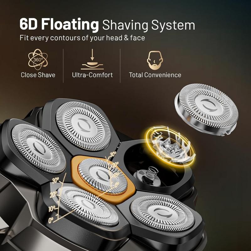 Head Shaver for Bald Men,Magnetic Electric Razor,Large Battery Capacity, LED