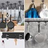 FINDMAG Pack of 6 Magnetic Hooks, Black, 22.7 kg +