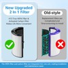 2 Pack Combi 360°Glass HEPA+Activated Carbon Filter For Dyson HP1