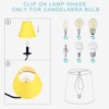 LAMPWELL GERO Yellow Clip on Chandelier Lamp Shades Set of