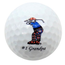 Westmon Works Grandpa Golf Ball Birthday or Fathers Day Novelty Golfing Present for #1 Grandfather Golfer