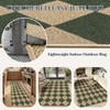 Lahome Checkered Outdoor Patio Easy Jute Rug, 3x5 Dark Green
