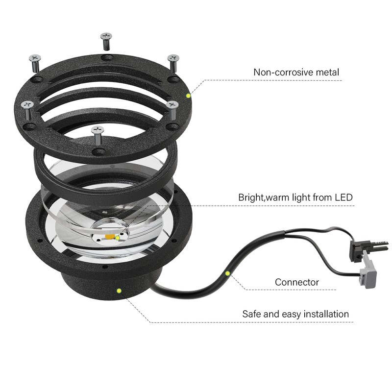 VenusManufacturing Well Light Low Voltage Landscape Lights LED Outdoor 4