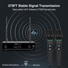 Flygrow Wireless Microphone,Metal Dual UHF Cordless Dynamic Handheld Microphone System