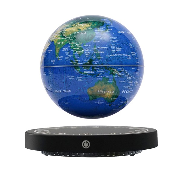 6" World Geographic Globes Floating Globe Lamp Anti Gravity 360