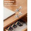 Maveek Magnetic Cable Ties Cord Organizer, 10 Pack Rainbow Silicone