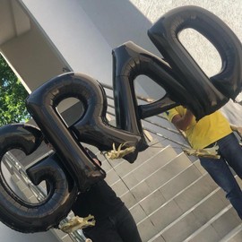 Black Letter S Balloons, 40 Inch Alphabet S Letter Balloons Foil Mylar Big Letter Balloons for Birthday Party Anniversary New Year Graduation Wedding Decorations