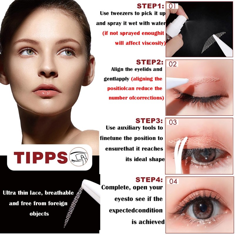 Eyelid Tape About Slip-On Eyelids Stripes Invisible Eyelid Patches 384