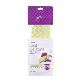 Chef's Choice Gelatine Leaf Sheets Silver Halal, 30 g