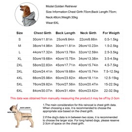 Dog Hooded Raincoat,Lightweight Waterproof Pet Rainwear with Traction Hole& Reflective Stripe,Pet Poncho Slicker Coat Jacket for Cat Puppy Small Medium Large Dog_5XL(Black)