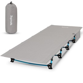 Buymoth Camping Cot, Ultralight Folding Camping Cot Bed, Set up in 60-Seconds Without Tools Backpacking cot,Lightweight Portable Camping Bed for Adults Camp Hiking Travel Office and Home, Grey