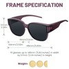 LVIOE Fit Over Glasses Sunglasses Polarised, Cateyes Frame Ladies Wrap