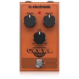 TC Electronic CHOKA TREMOLO Vintage-Flavored All-Analog Tremolo Pedal with 3-Knob Design and Seamless Morphing Between LFO Styles,Orange