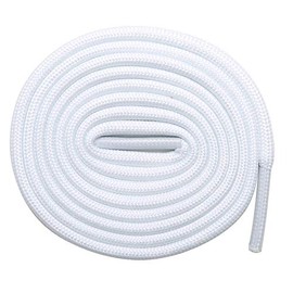 KURISET Round Athletic Shoelaces 2 Pair - For Non-slip Outdoor Mountaineering Hiking Walking Boot Round Thick Shoelace String Rope Shoe Laces (40 inches (102 cm), White)