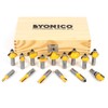 YONICO Router Bits Set 15 Bit 1/2-Inch Shank 17150 Professional