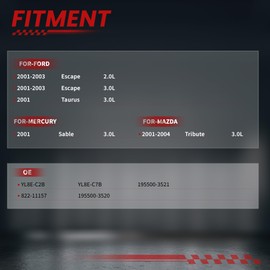 TSSLIIN Fuel Injectors fit for-Ford Escape 2001-2003 Taurus 2001, for-Mercury Sable 2001, for-Mazda Tribute 2001-2004 3.0L, Inyectores OE Replacement 822-11157