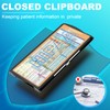 Cooperwin Clipboards Nursing Clipboard Trifold Foldable, 3 Layers Aluminum Nurse