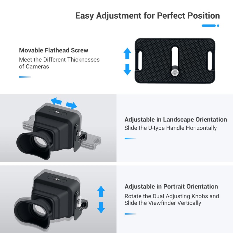 JJC Camera LCD Viewfinder, 3X Magnification Camera Screen Viewfinder with