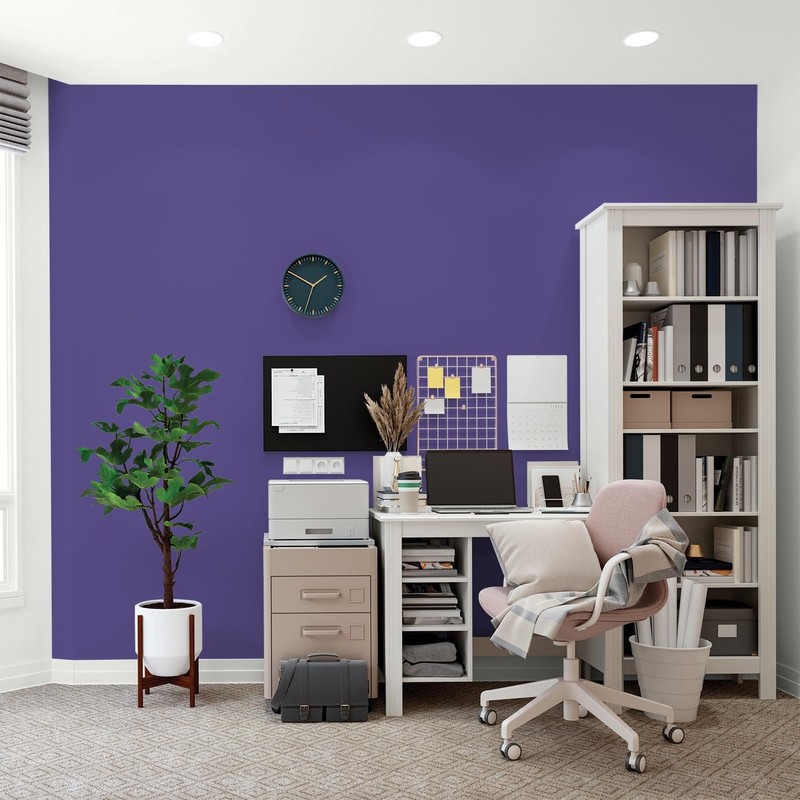 Glidden Total Interior Wall Paint & Primer All-in-One, Eggplant/Purple, Flat,