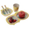 5 pcs set Eco friendly Bamboo Fiber Cartoon Children Tableware
