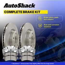 Autoshack Rear Brake Pad and Rotor Kit Replacement for 2008-2009 Dodge Caliber 2013-2015 Mitsubishi Lancer AWD FWD Disc Brake Rotors Brake Calipers Ceramic Brakes Pads 10.3" (261.8 mm) BRK020515415