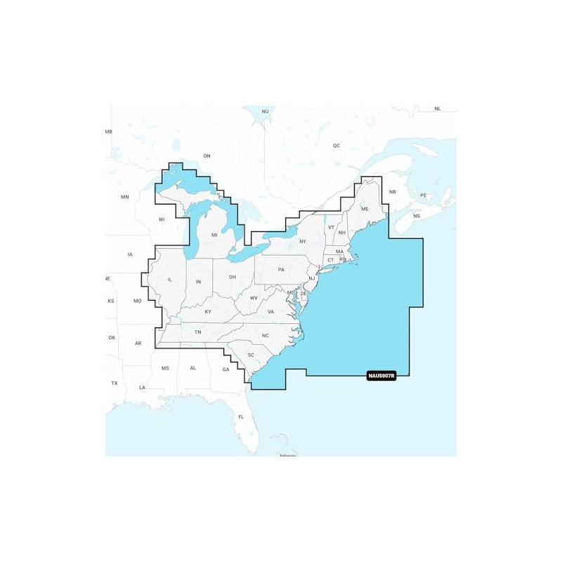 Navionics NAUS007R - U.S. East - Navionics+
