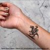 4 x 'Boy Riding Velociraptor' Temporary Tattoos - Water Resistant,