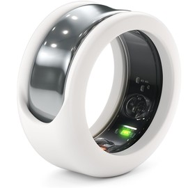 Rinfit Smart Ring Protector - Silicone Ring Enhancer for Active Lifestyle and Gym - StyleFit U.S. Design Patent - White, Size 8