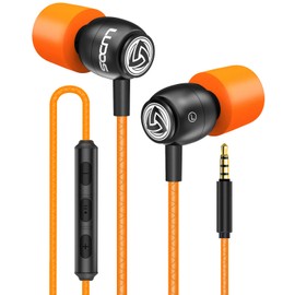 LUDOS Clamor Kopfhörer In Ear - Wired Ohrhörer mit Kabel und Mikrofon, 5 Jahre Garantie, Bass, Premium-Audioqualität, Neuartiger Memory Foam, Verstärktes Kabel, Headphones mit Lautstärkeregler