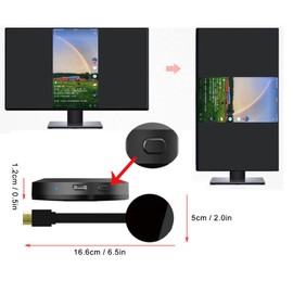 Wireless HDMI Display Dongle Adapter, 4K 1080P Video Audio Extender, No Delay, From Laptop, PC, Smartphone to HDTV Projector
