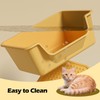 LoopTime Large Cat Litter Box with High Sides,Cat Boxes for