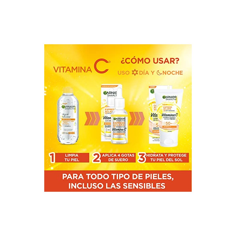 Garnier Skin Active Kit Express Aclara: Sérum, Todo en 1