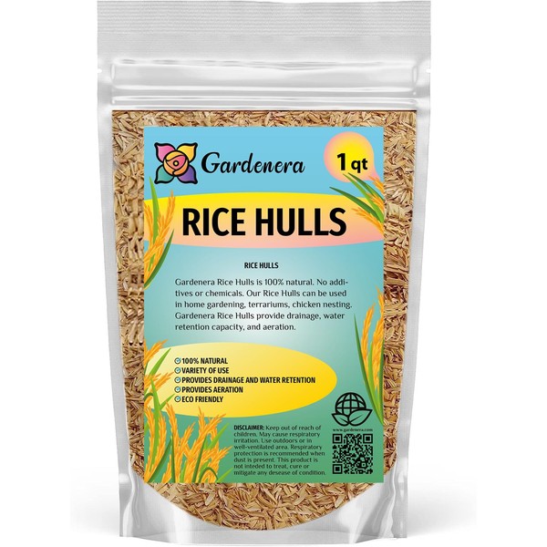 Gardenera Organic Rice Hulls - Improve Soil Texture and Nutrient
