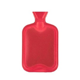 2 Litre Hot Water Bottle Winter Warm Nights BS 1970:2012 Standard Natural Rubber, Leak Proof, Choose Your Colour (Red)
